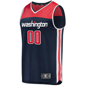 00 - Men's Fanatics Branded Navy Washington Wizards Fast Break Custom Replica Jersey - Statement Edition- Navy