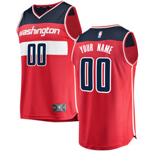 Load image into Gallery viewer, 00 - Youth Fanatics Branded Red Washington Wizards Fast Break Custom Replica Jersey - Icon Edition- Red