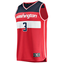Load image into Gallery viewer, 03- Men's Fanatics Branded Bradley Beal Red Washington Wizards Fast Break Replica Jersey - Icon Edition-Red