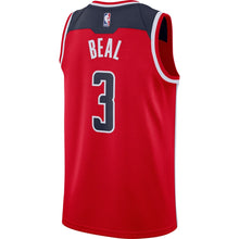 Load image into Gallery viewer, 03 - Men's Nike Bradley Beal Red Washington Wizards Custom Swingman Sponsor Patch Jersey-Red