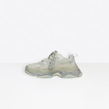 Load image into Gallery viewer, BALENCIAGA WOMEN TRIPLE S CLEAR SOLE TRAINERS GRAY