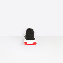 Load image into Gallery viewer, BALENCIAGA WOMEN SPEED TRAINERS LACE-UP BLACK / WHITE / RED