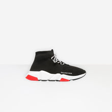 Load image into Gallery viewer, BALENCIAGA WOMEN SPEED TRAINERS LACE-UP BLACK / WHITE / RED