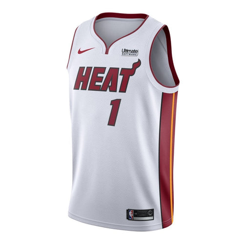 01 - Chris Bosh Nike Miami Heat Association White Swingman Jersey - White