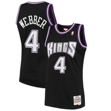 Load image into Gallery viewer, 4 - Men's Mitchell &amp; Ness Chris Webber Black Sacramento Kings 2000-01 Hardwood Classics Swingman Jersey