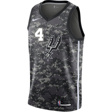 Load image into Gallery viewer, 4 - White San Antonio Spurs Men's Nike 2018-19 City Edition Swingman Personalized Jersey - Navy