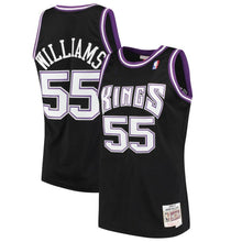 Load image into Gallery viewer, 55 - Men's Mitchell &amp; Ness Jason Williams Black Sacramento Kings 2000-01 Hardwood Classics Swingman Jersey