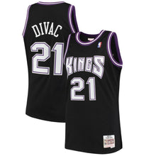 Load image into Gallery viewer, 21 - Men's Mitchell &amp; Ness Vlade Divac Black Sacramento Kings 2000-01 Hardwood Classics Swingman Jersey