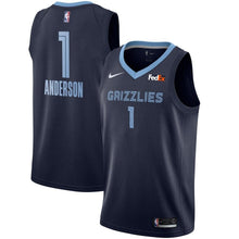 Load image into Gallery viewer, 1 - Men's Nike Kyle Anderson Memphis Grizzlies Swingman Sponsor Patch Jersey – Icon Edition - Navy