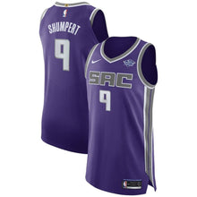 Load image into Gallery viewer, 9 - Men's Nike Iman Shumpert Purple Sacramento Kings Authentic Sponsor Patch Jersey – Icon Edition