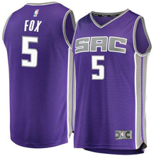 Load image into Gallery viewer, 5 - Men's Fanatics Branded De'Aaron Fox Purple Sacramento Kings Fast Break Jersey - Icon Edition