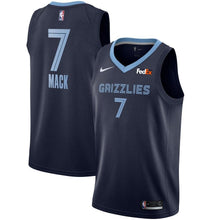 Load image into Gallery viewer, 7 - Men's Nike Shelvin Mack Memphis Grizzlies Swingman Sponsor Patch Jersey – Icon Edition - Navy