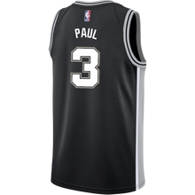 Load image into Gallery viewer, 3 - Paul San Antonio Spurs Men's Nike Custom Personalized Icon Swingman Jersey - Black