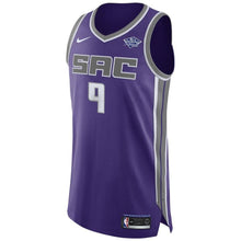 Load image into Gallery viewer, 9 - Men's Nike Iman Shumpert Purple Sacramento Kings Authentic Sponsor Patch Jersey – Icon Edition