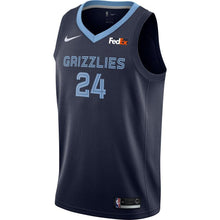 Load image into Gallery viewer, 24 - Men's Nike Dillon Brooks Memphis Grizzlies Swingman Sponsor Patch Jersey – Icon Edition - Navy
