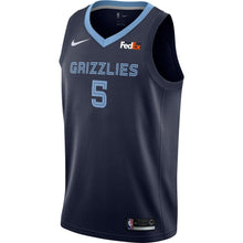 Load image into Gallery viewer, 5 - Men's Nike Andrew Harrison Memphis Grizzlies Swingman Sponsor Patch Jersey – Icon Edition - Navy