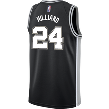 Load image into Gallery viewer, 24 - Hilliard San Antonio Spurs Men's Nike Custom Personalized Icon Swingman Jersey - Black