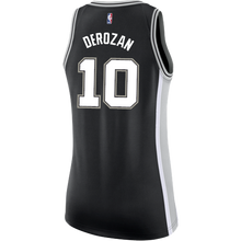 Load image into Gallery viewer, 10 - Derozan San Antonio Spurs Women's Nike Custom Personalized Icon Swingman Jersey - Black