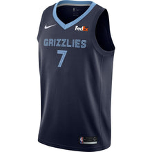 Load image into Gallery viewer, 7 - Men's Nike Shelvin Mack Memphis Grizzlies Swingman Sponsor Patch Jersey – Icon Edition - Navy