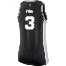 Load image into Gallery viewer, 3 - Paul San Antonio Spurs Women's Nike Custom Personalized Icon Swingman Jersey - Black