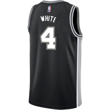 Load image into Gallery viewer, 4 - White San Antonio Spurs Men's Nike Custom Personalized Icon Swingman Jersey - Black