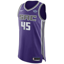 Load image into Gallery viewer, 45 - Men's Nike Jack Cooley Purple Sacramento Kings Authentic Sponsor Patch Jersey – Icon Edition