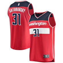 Load image into Gallery viewer, 31 - Youth Fanatics Branded Tomas Satoransky Red Washington Wizards Fast Break Player Jersey - Icon Edition - Red