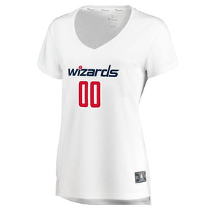 00 - Women's Fanatics Branded White Washington Wizards Fast Break Custom Replica Jersey - Association Edition - White