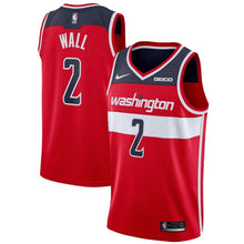 Load image into Gallery viewer, 02 - Men's Nike John Wall Red Washington Wizards Custom Swingman Sponsor Patch Jersey - Red