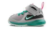 Load image into Gallery viewer, Nike Lebron 9 (TD) WLF GRY/MNT CNDY-NW GRN-PNK FL