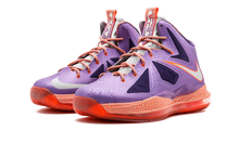Load image into Gallery viewer, Nike Lebron 10 (GS) LSR PURPLE/STRT GRY-TTL CRMSN