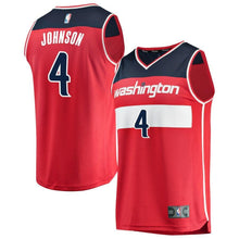 Load image into Gallery viewer, 04 - Youth Fanatics Branded Wesley Johnson Red Washington Wizards Fast Break Replica Jersey - Icon Edition - Red