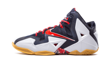 Load image into Gallery viewer, Nike Lebron 11 WHITE/UNVRSTY RD-OBSDN- PR PLT