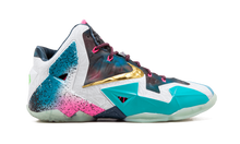 Load image into Gallery viewer, Nike Lebron 11 Premium BLACK LAVA/SILVER ICE-GLXY BL