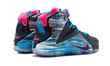 Load image into Gallery viewer, Nike Lebron 12 BLACK/BLACK-PINK POW-BL LAGOON