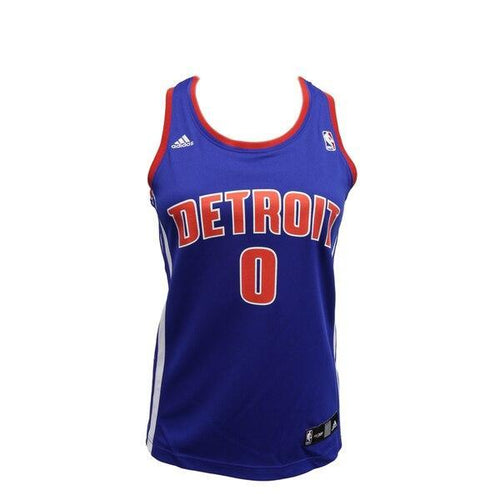 0 - Detroit Pistons Adidas Women's Drummond Jersey - Blue