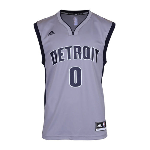 0 - Detroit Pistons Adidas Drummond Chrome Replica Swingman Jersey - Grey