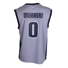 Load image into Gallery viewer, 0 - Detroit Pistons Adidas Drummond Chrome Replica Swingman Jersey - Grey