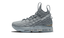 Load image into Gallery viewer, Nike Lebron 15 (GS) WOLF GREY/METALLIC GOLD