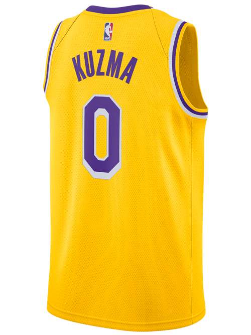 0 - Los Angeles Lakers Kyle Kuzma 2018-19 Icon Edition Swingman Jersey - Gold