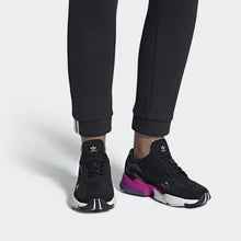 Load image into Gallery viewer, FALCON SHOES CORE BLACK / CORE BLACK / SHOCK PINK ADIDAS