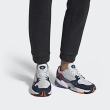 Load image into Gallery viewer, FALCON SHOES CRYSTAL WHITE / CRYSTAL WHITE / COLLEGIATE NAVY ADIDAS