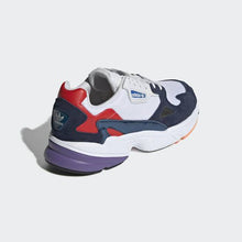 Load image into Gallery viewer, FALCON SHOES CRYSTAL WHITE / CRYSTAL WHITE / COLLEGIATE NAVY ADIDAS