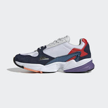 Load image into Gallery viewer, FALCON SHOES CRYSTAL WHITE / CRYSTAL WHITE / COLLEGIATE NAVY ADIDAS