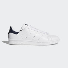 Load image into Gallery viewer, STAN SMITH SHOES CORE WHITE / CORE WHITE / DARK BLUE ADIDAS