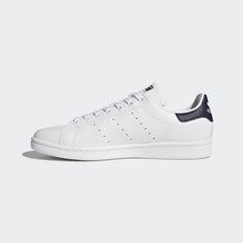 Load image into Gallery viewer, STAN SMITH SHOES CORE WHITE / CORE WHITE / DARK BLUE ADIDAS