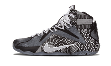 Load image into Gallery viewer, Nike Lebron 12 BHM BLACK/METALLIC SILVER-WHITE