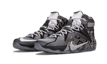 Load image into Gallery viewer, Nike Lebron 12 BHM BLACK/METALLIC SILVER-WHITE