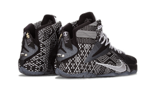 Load image into Gallery viewer, Nike Lebron 12 BHM BLACK/METALLIC SILVER-WHITE