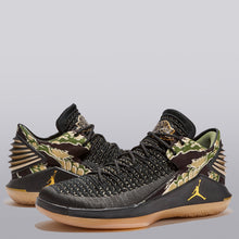 Load image into Gallery viewer, Jordan XXXII Low Basketball Shoe - Black/Metallic Gold-White - Mens